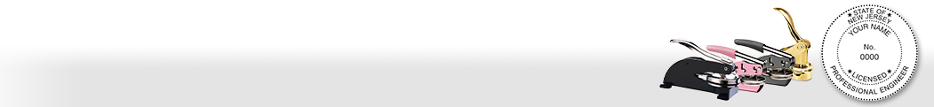 Our complete line of affordable New Jersey Engineer Seals & Supplies meet all state requirements and are made on name brand high quality seal mounts that leave clean professional looking impressions every time.