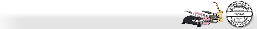 Our complete line of affordable Pennsylvania Engineer Seals & Supplies meet all state requirements and are made on name brand high quality seal mounts that leave clean professional looking impressions every time.