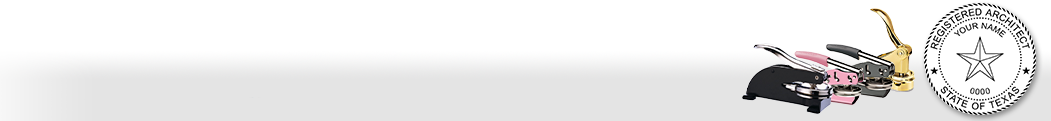Our complete line of affordable Texas Architect Seals & Supplies meet all state requirements and are made on name brand high quality seal mounts that leave clean professional looking impressions every time.