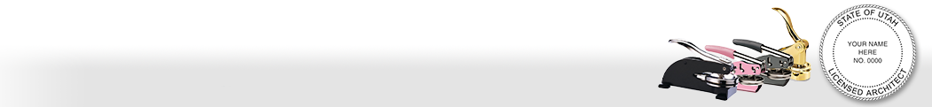 Our complete line of affordable Utah Architect Seals & Supplies meet all state requirements and are made on name brand high quality seal mounts that leave clean professional looking impressions every time.