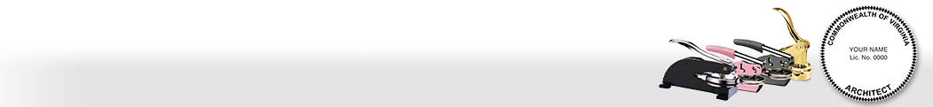 Our complete line of affordable Virginia Architect Seals & Supplies meet all state requirements and are made on name brand high quality seal mounts that leave clean professional looking impressions every time.
