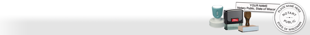 All of our Wisconsin notary stamps meet state specifications and are offered on a variety of different stamp mounts to fit your needs. Our stock notary stamps make the job even easier!