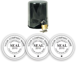 Rubber stamp corporate seals with custom stamps for less at RubberStampChamp.com