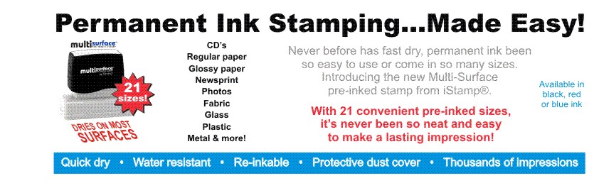 Rubber Stamps For Glossy Surfaces
