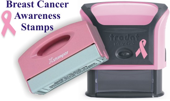 Rubber Stamps For Breast Cancer Awareness