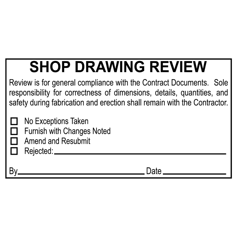 Stock Shop Drawing Review Stamp