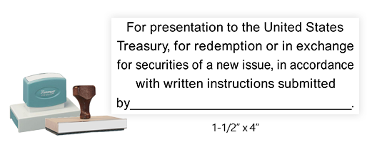Treasury Endorsement Stamp 1-1/2 x 4 - Winmark Stamp & Sign - Stamps and  Signs