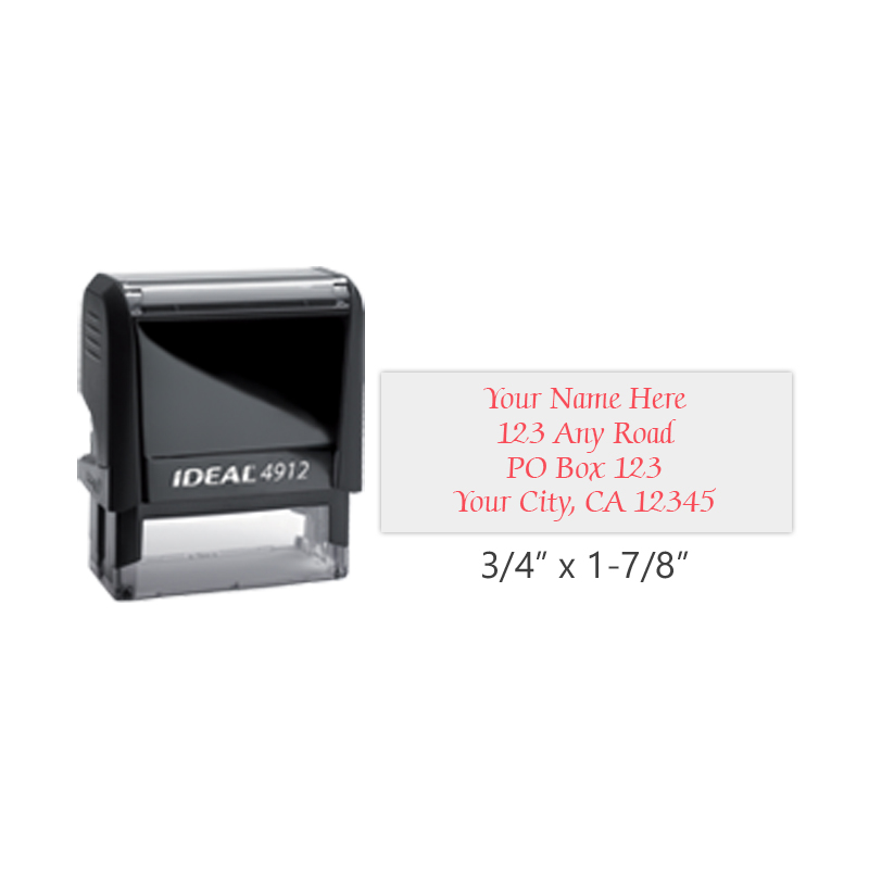  Largest self-Inking Stamp. Up to 8 Lines.This Stamp is Perfect  for Bank Endorsement, Return Address or Custom Message Stamps self Inking  Stamp - 4926 - Impression Size 1-1/2 x 3 