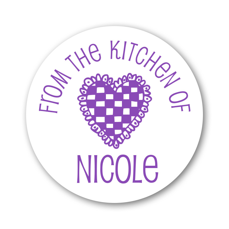 From The Kitchen Of with Checkered Heart Stamp