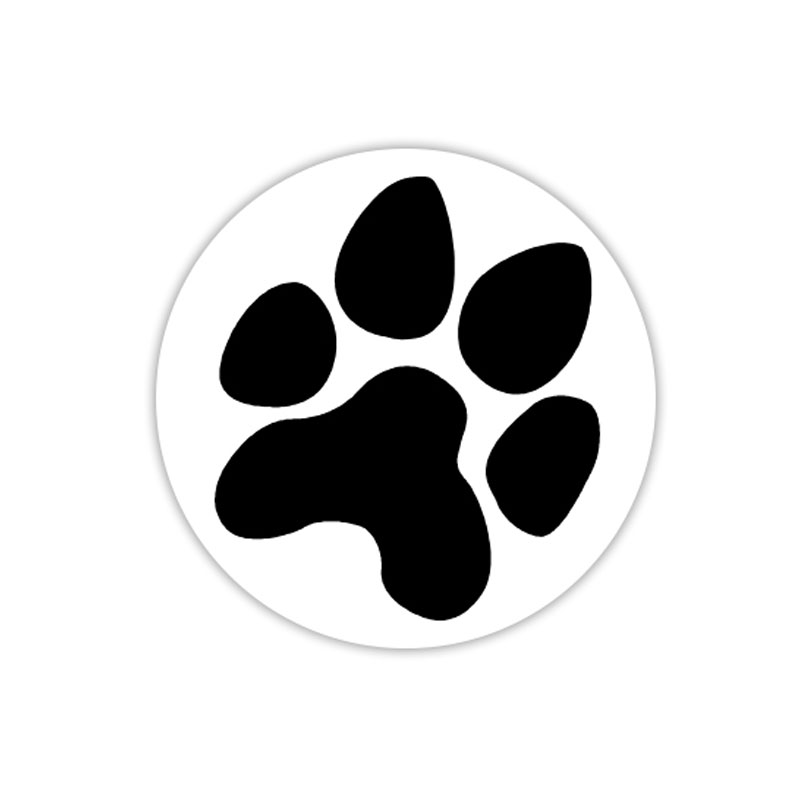 Queenmew. Dog Rubber Stamp - Paw Print-A21 Tiny (Size: 1/4 Wide X 1/4  Tall).