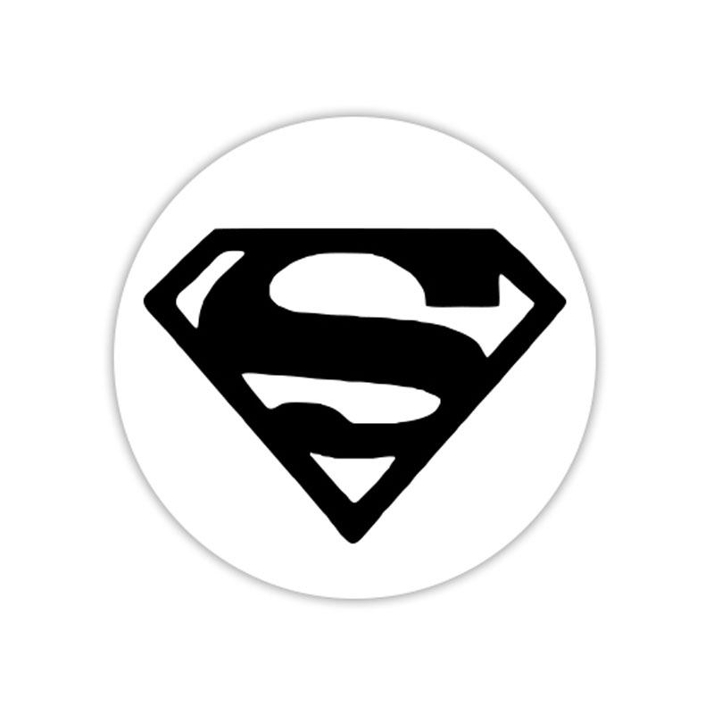 Solid Superman Logo Icon Rubber Stamp