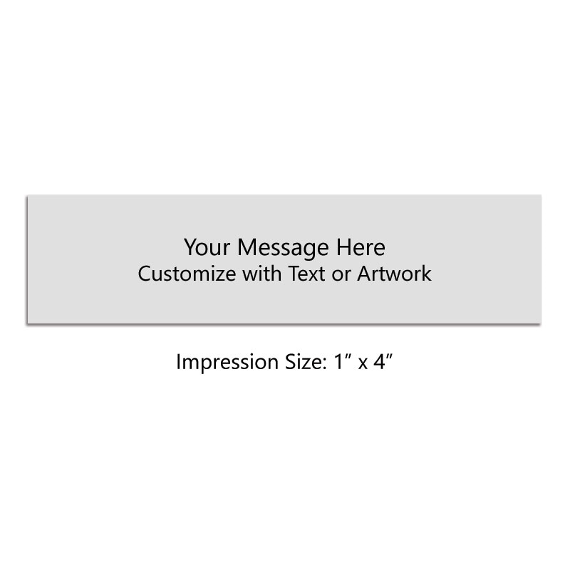 Customize this 1" x 4" wood rubber stamp w/ up to 6 lines of text/upload your artwork for free! Separate ink pad required. Free shipping on orders over $100!