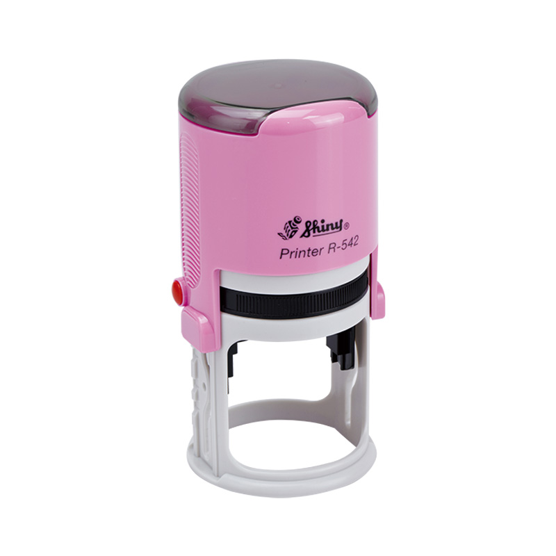 Return Address Self-Inking Rubber Stamper Customize up to 5 lines of text Pink 