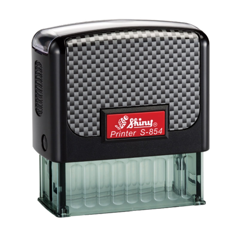 thumbnail interactive-video image 1 of Shiny S-854 Custom Self-Inking Rubber Stamp - 5 Lines, 7/8 X 2-3/8 Inch Rectangle 1 of 2