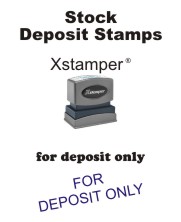 Rubber Stamps For Bank Deposits