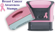 Rubber Stamps Supporting Breast Cancer Awareness