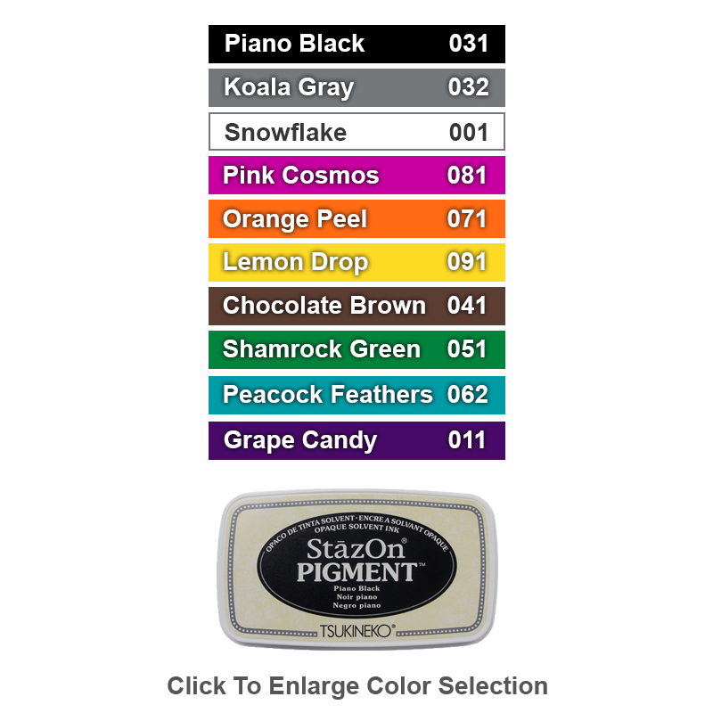 Pigment Color Chart