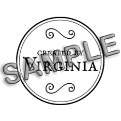 Personalize this Created By w/ 2 Curly Flourish stamp. Impression size is 1-1/2" round, available in 5 different mounts. Free shipping over $60.