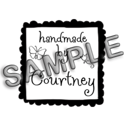 Stamp your name on cards, notes and tags with this custom handmade rubber stamp in your choice of 4 mount options. Free shipping on orders over $60!