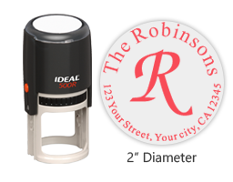 Ideal 500R round return address self-inking stamp in your choice of 11 ink colors. Simple and sturdy with fast & free shipping on orders over $75!
