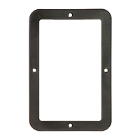 This 6-1/8" x 9-1/8" fits any 6" x 9" ADA sign. Mount into wall using four 3/16" holes centered on each side of frame, screws sold separately.