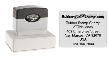 Address your envelopes quick and easy with a pre-inked MaxLight XL-255 address stamp. Customize up to 10 lines of text. Free shipping on orders over $75!