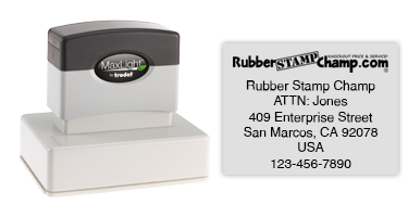Address your envelopes quick and easy with a pre-inked MaxLight XL-255 address stamp. Customize up to 10 lines of text. Free shipping on orders over $100!