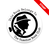 Round book stamp. The investigator design. 1-5/8" diameter. Your choice of 6 available mount options. Select wood, self-inking or pre-inked. Fast shipping.