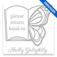 This 2" square library seal in butterfly book design is customizable and is available on the EH desk long reach. Fast shipping.