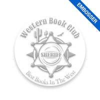 Made-to-order 1-5/8" round book embosser. Sheriff's badge design. 3 different mount options available. Desk, gift and pocket. Fast shipping.
