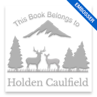 Made-to-order 2" square book embosser. Deer in the woods design. Available on the EH desk long reach. Fast shipping.