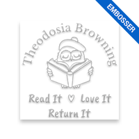 Tailor-made 1-5/8" square book embosser. Wise owl reading design. 3 mount options available. Desk, gift and pocket. Fast shipping.