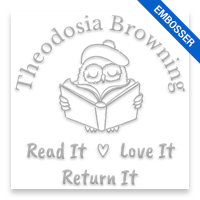 Customizable 2" square book embosser. Wise owl reading design. Available on the EH desk long reach. Fast shipping.