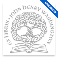 Personalize this 2" square book embosser. Ex libris tree of life design. Available on the EH desk long reach. Fast shipping.