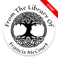Tailor-made 2" round book stamp. Celtic tree of life design. 6 mount options available. Wood, self-inking and pre-inking. Fast shipping.