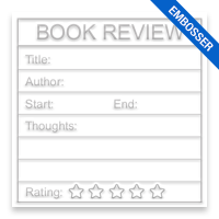 Customize this 2" square book embosser. Notepad book review design. Available on the EH desk long reach. Fast shipping.