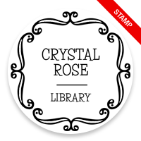 Personalized 2" round book stamp. Curly line frame design. 6 mount options available. Wood, self-inking and pre-inking. Fast shipping.
