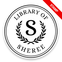Personalize this 2" round book stamp. Initial w/ laurel leaves design. 6 mount options available. Wood, self-inking and pre-inking. Fast shipping.