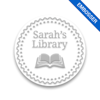 Customizable 1-5/8" round book embosser. Sawtooth border w/ book design. 3 mount options available. Desk, gift and pocket. Fast shipping.