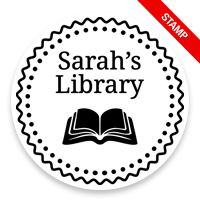 Customize this 2" round book stamp. Sawtooth border w/ book design. 6 mount options available. Wood, self-inking and pre-inking. Fast shipping.