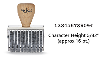 This COLOP non-self-inker 1-12 has a character height of 5/32" & includes 12 bands w/ custom options. Ink pad sold separately. Orders ship free over $100!