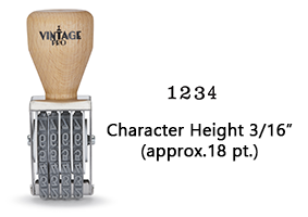 This COLOP non-self-inker 2-4 has a character height of 3/16" & includes 4 bands w/ custom options. Ink pad sold separately. Orders ship free over $100!