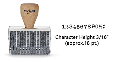 This COLOP non-self-inker 2-12 has a character height of 3/16" & includes 12 bands w/ custom options. Ink pad sold separately. Orders ship free over $100!