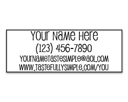 This Consultant Large stamp offers a fun & friendly option to personalize w/ your name, address & company. Fast and free shipping on orders $60 and over!