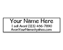 Customize this small Consultant stamp w/ your name & address. 6 impression options, re-inkable and variety of ink colors! Free shipping on orders over $60!