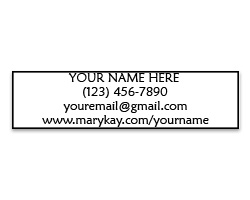 Customize this small Consultant stamp w/ your name & address & up to 4 lines. 6 impression options & variety of ink colors! Free shipping on orders over $60!
