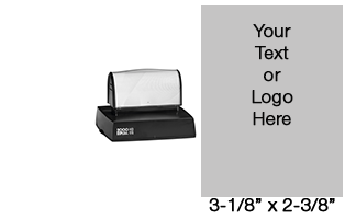 This stamp is 3-1/8" x 2-3/8" and has 18 lines of text, available in 11 ink colors! Long-lasting impressions and use. Orders over $45 ship free!