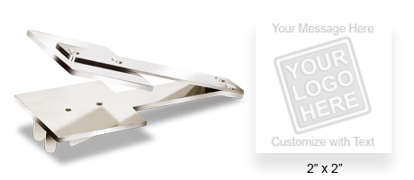 This Shiny Embosser Insert has an impression size of 2" x 2" and features 5 lines of customizable text. Perfect for business cards!