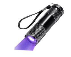 Portable UV Black Light that is battery operated is great for use at night clubs, amusement parks, dances, casinos and more! Ships in 1-2 business days.