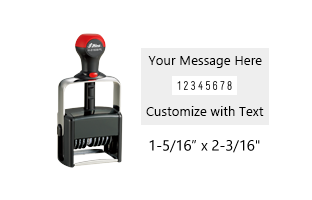 Heavy duty 5/32" height with 8 manual number bands available in 11 ink colors! Great for high volume stamping. Free shipping 0ver $75.